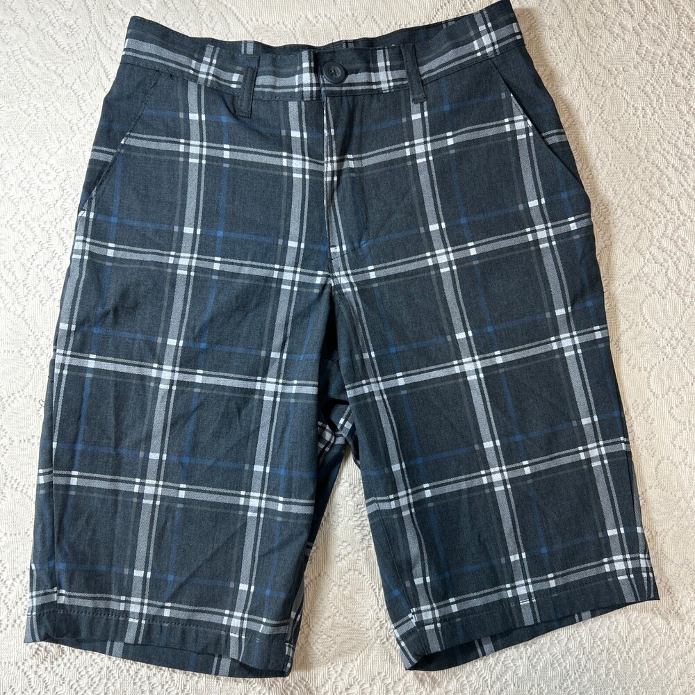 Urban Pipeline Men's Chino Shorts Size 30 Grey Plaid Max Flex Shorts Golf Flat - Picture 1 of 16